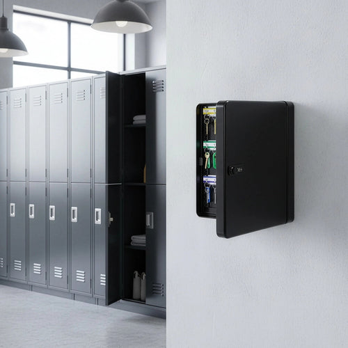 48-Key Cabinet Safe with Combination Lock – Wall Mounted Key Storage Box