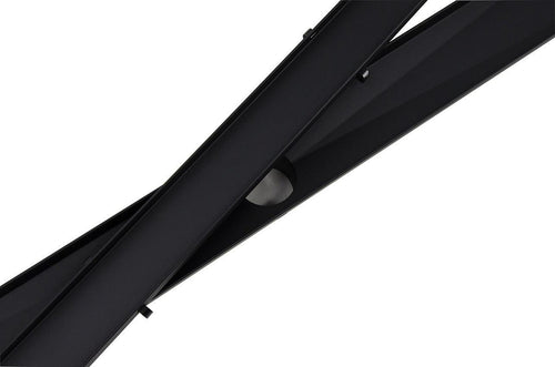120cm Tile Insert Black Grate Drain w/Centre outlet Floor Waste 