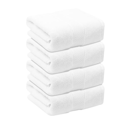 500 GSM Cotton Bath Towels 4 Pack White