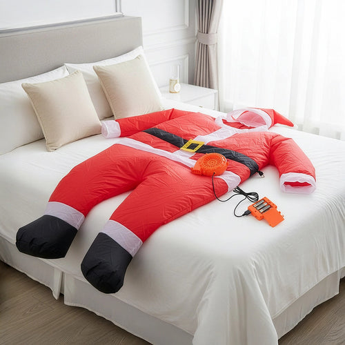 Adult Santa Inflatable Costume with Fan – Funny Blow-Up Fancy Dress