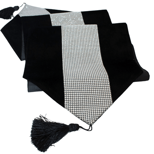 72" Velvet Table Runner + Dining Placemats Table Place Mats Decor