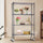 Modular Wire Storage Shelf 1200 x 450 x 1800mm Steel Shelving - Baking Black Technology with Wheels
