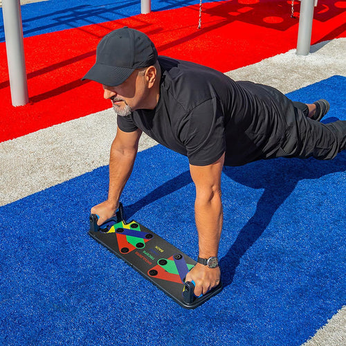 9 in1 Push Up Board Yoga Bands Fitness Workout Train Gym Exercise Pushup Stand