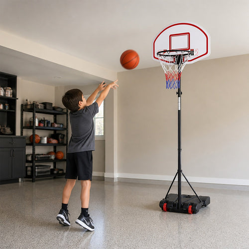 Portable Basketball Hoop with Adjustable Height for Kids