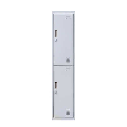 2-Door Grey Locker Cabinet Padlock-operated – Secure & Durable