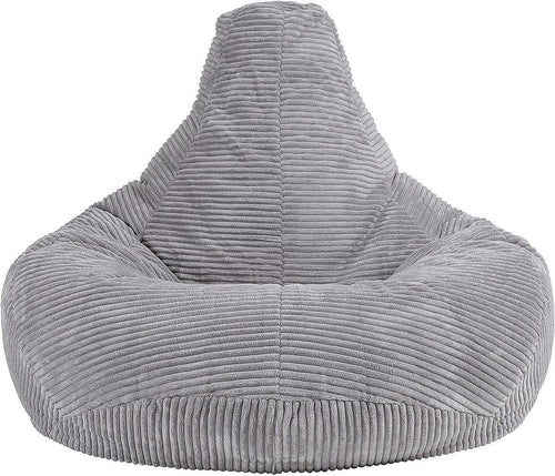 Jumbo Cord Beanbag Chair Cover Unfilled Large Bean Bag - Grey