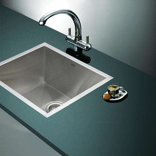 510x450mm Stainless Steel Handmade 1.0mm Sink with Waste in Stainless Steel Finish