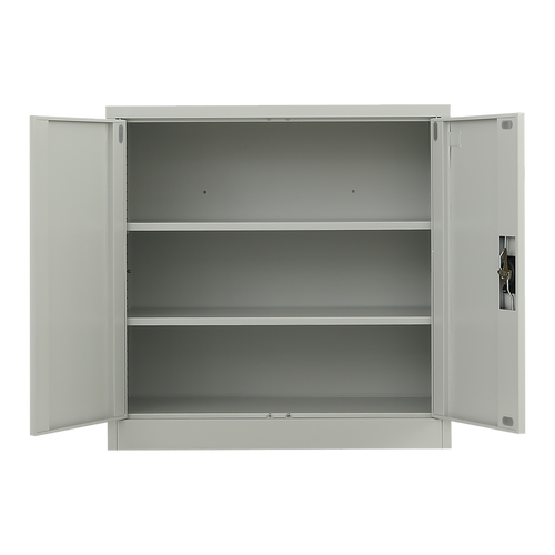 Two-Door Metal Locker - Grey without Legs