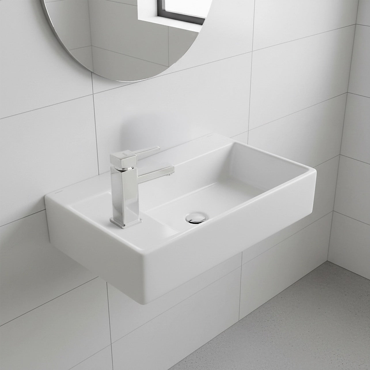 Small Hand Rinse Basin Wall Hung Hand Wash Basin – Small Ceramic Sink for Cloakroom, Toilet ...