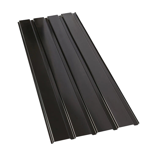 12 PCs Corrugated Roof Sheets Profile Galvanized Metal Roofing Carport Black