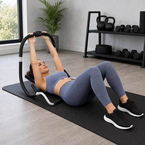 Ab Crunch Machine – Abdominal Exercise Roller with Digital Computer Display