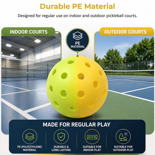 12pcs Outdoor Pickleballs 40 Hole 74mm Pickle Balls Set