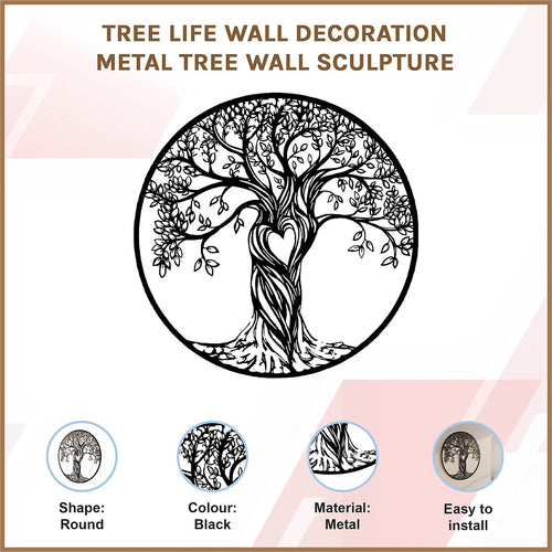 Tree Life Wall Decoration Metal Tree Wall Sculpture