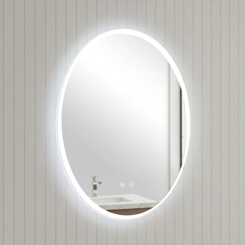 Oval Mirror LED Anti-Fog  Illuminated Bathroom Living Room