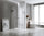 110x120cm Double Door Corner Shower Screen – Wall Channels with SS Hinges in Gunmetal, Square double pull Handle