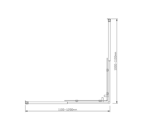 Adjustable 1200x1100mm Sliding Door Glass Shower Screen in Gold with Shower Handle Style 1 - Gold