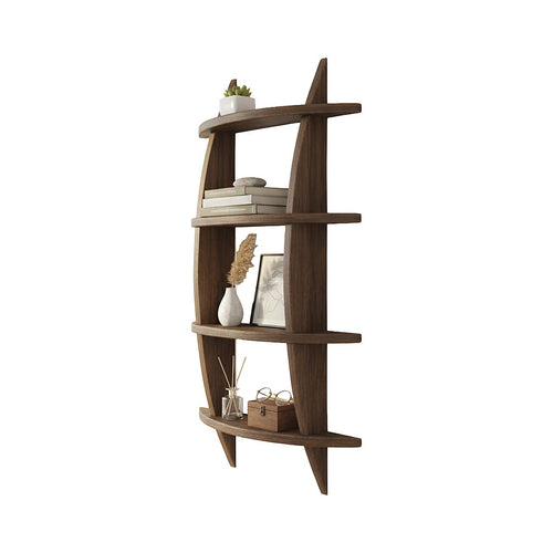 Wall Mounted Solid Wood Shelf Display Stand for Home & Office Storage & Décor