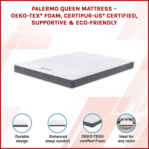 OEKO-TEX® & CertiPUR-US® Certified Double Memory Foam Mattress – Hypoallergenic, Eco-Friendly, Pressure-Relieving Comfort