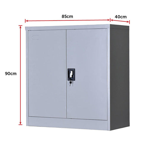 Two-Door Shelf Office Gym Filing Cabinet Safe Storage Locker