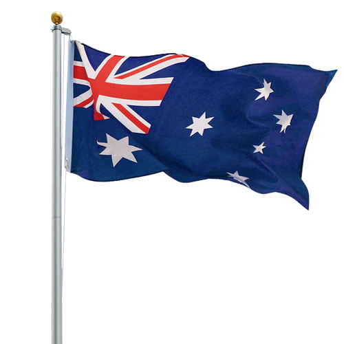 6m Aluminium Flag Pole Kit with Australian Flag – Outdoor Full Set