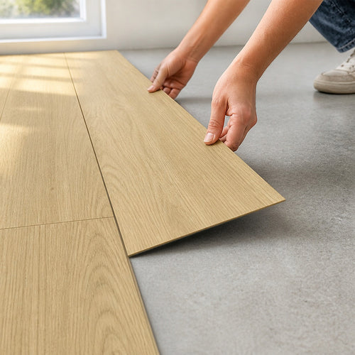 Self Adhesive Vinyl Floor Tiles Peel & Stick Flooring Light Oak 16 Pack 2.3m²