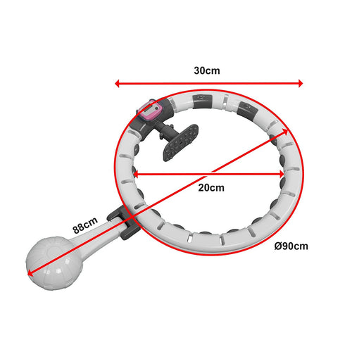 Weighted Hoola Hoop for Adults Weight Loss Exercise 2 in 1 Abdomen Massage Fitness