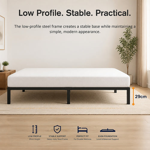 Double Heavy-Duty Steel Bed Frame Base for Australian Mattresses