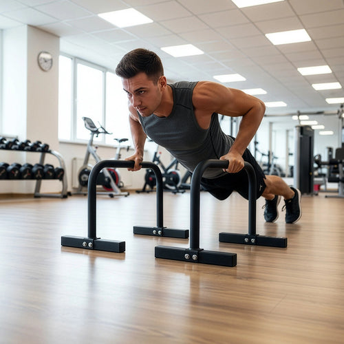 Steel Parallette Bars for Push-Ups, Dips & Calisthenics – Heavy-Duty Home Strength Training Equipment