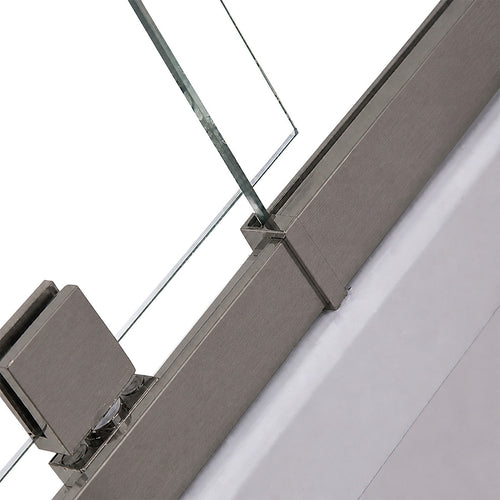 Semi-Frameless Shower Screen – Gunmetal, Front: (98~106)x195cm, Side: (98~101)x195cm