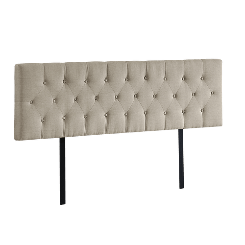 King Linen Fabric Deluxe Headboard Bedhead in Beige