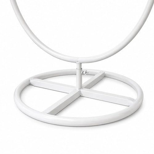 Wedding Arch Backdrop Stand Set – 2 White Round Metal Frames