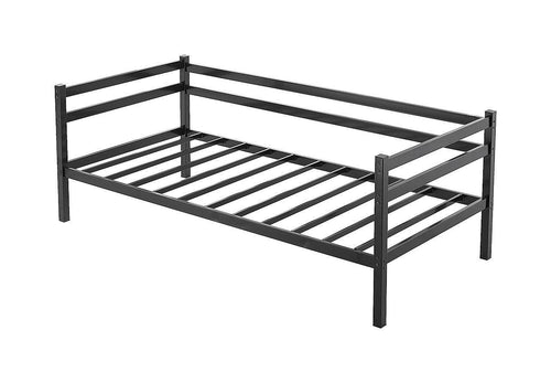 Single Daybed Metal Frame Sofa Premium Black Day Bed Steel Support