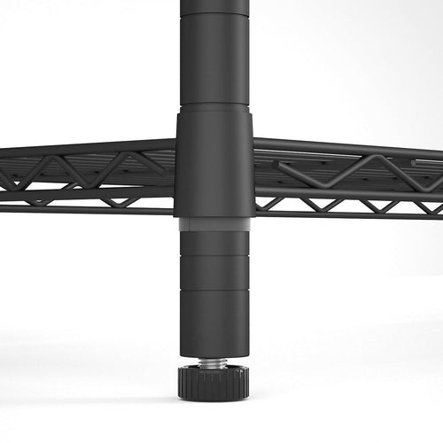 Modular Wire Storage Shelf 1500 x 350 x 1800mm Steel Shelving - Baking Black Technology