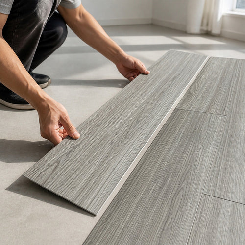 Self Adhesive Vinyl Floor Tiles Peel & Stick Flooring Dark Grey Ash 16 Pack 2.3m²