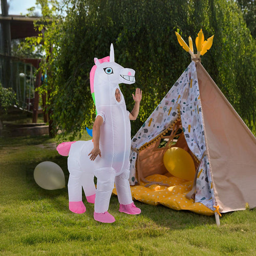 Giant Unicorn Fancy Dress Inflatable Suit -Fan Operated Costume