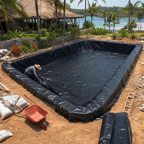 6x8m LDPE Pond Liner 0.5mm Heavy Duty Waterproof Sheet