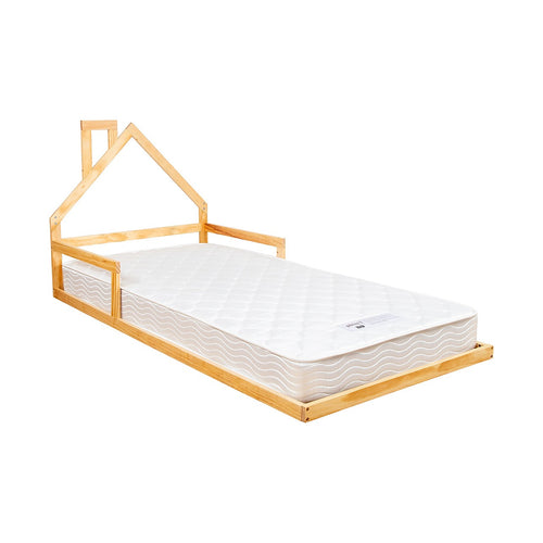 Low Bed for Kids - Wood Pine Wood Single Floor Bed