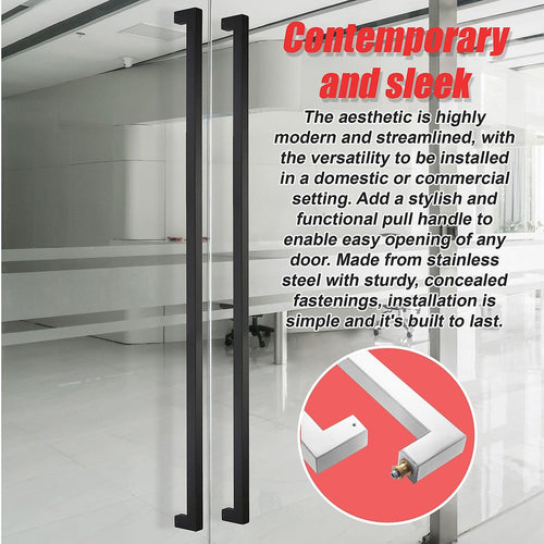 Entrance Door Pull Handle Matte black 1500mm