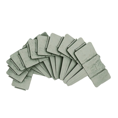 Garden Edging Border 10m 40 Pack Stone-Look PP Plastic Stakes