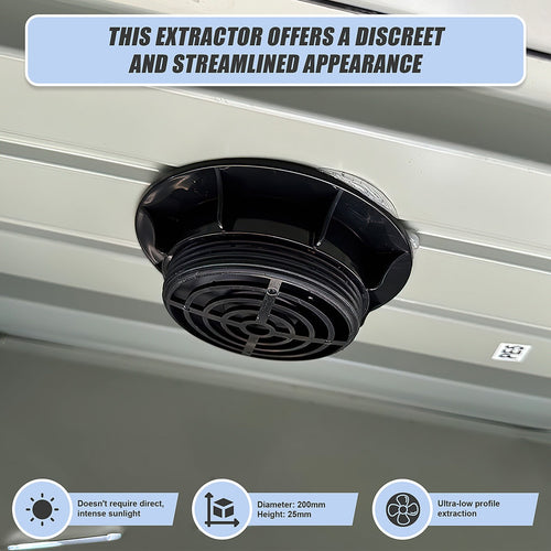 Solar Powered Roof Fan Ventilator Loft Vent for Boat RV Greenhouse Shed Caravan