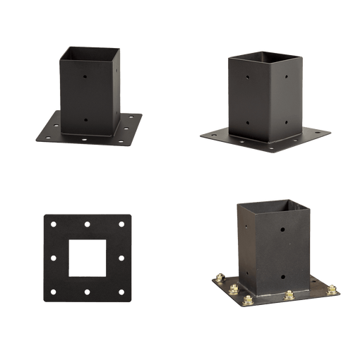 Roof Pergola Gazebo Shed Matte Black Steel Single Brackets DIY Kits