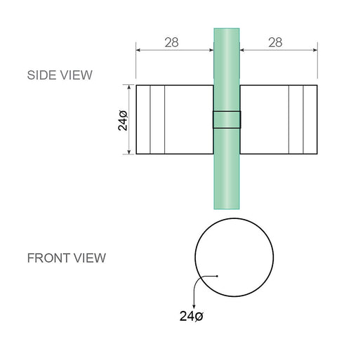 100x100cm Double Door Corner Shower Screen – Channels with Brass Hinges in Chrome, Round Handles