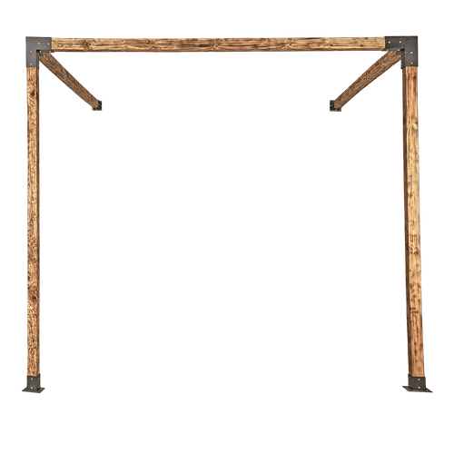 Roof Pergola Gazebo Shed Matte Black Steel Single Wall Mount Brackets DIY Kits