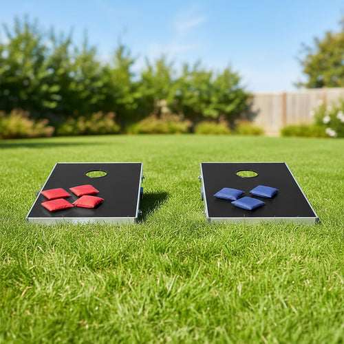 60 x 90cm Portable Cornhole Bean Bag Toss Set – Aluminium Frame