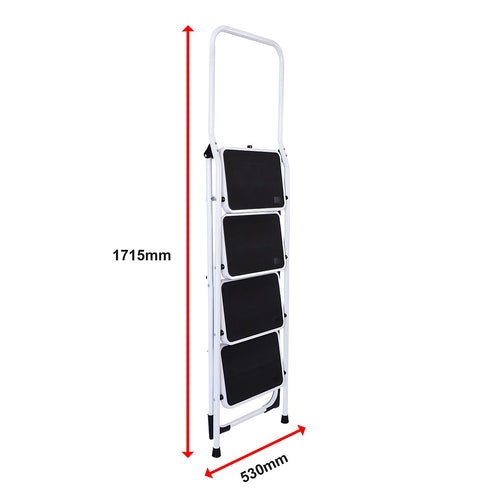 Foldable Non Slip 4 Step Steel Ladder