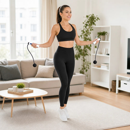 Skipping Rope Jump with Counter Smart Calorie Counting Adjustable Cable Ropeless
