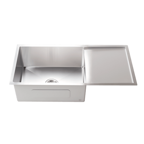 950x450mm Stainless Steel Handmade 1.5mm Sink with Waste in Stainless Steel with brushed finish Finish