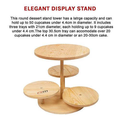 4 Tier Round Dessert Stand Tower Cake Cupcake Display