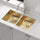 775x450mm Stainless Steel Handmade 1.5mm Sink with Waste in Gold with sand-finish Finish