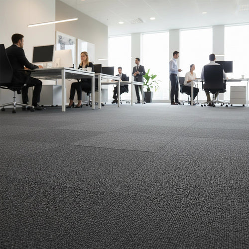 5m² Dark Grey Carpet Tiles Set – Commercial & Home Flooring for Office, Retail & Living Areas